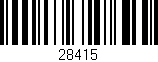 Código de barras (EAN, GTIN, SKU, ISBN): '28415'