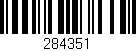 Código de barras (EAN, GTIN, SKU, ISBN): '284351'