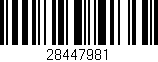 Código de barras (EAN, GTIN, SKU, ISBN): '28447981'