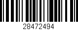 Código de barras (EAN, GTIN, SKU, ISBN): '28472494'