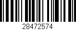 Código de barras (EAN, GTIN, SKU, ISBN): '28472574'