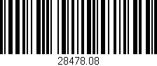 Código de barras (EAN, GTIN, SKU, ISBN): '28478.08'