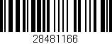 Código de barras (EAN, GTIN, SKU, ISBN): '28481166'