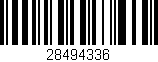Código de barras (EAN, GTIN, SKU, ISBN): '28494336'