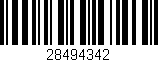 Código de barras (EAN, GTIN, SKU, ISBN): '28494342'