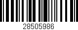 Código de barras (EAN, GTIN, SKU, ISBN): '28505986'