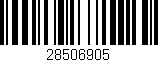 Código de barras (EAN, GTIN, SKU, ISBN): '28506905'