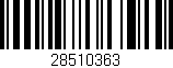 Código de barras (EAN, GTIN, SKU, ISBN): '28510363'