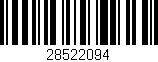 Código de barras (EAN, GTIN, SKU, ISBN): '28522094'