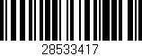 Código de barras (EAN, GTIN, SKU, ISBN): '28533417'