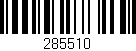 Código de barras (EAN, GTIN, SKU, ISBN): '285510'