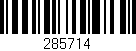 Código de barras (EAN, GTIN, SKU, ISBN): '285714'
