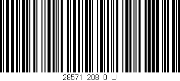 Código de barras (EAN, GTIN, SKU, ISBN): '28571_208_0_U'