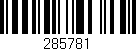 Código de barras (EAN, GTIN, SKU, ISBN): '285781'
