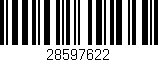 Código de barras (EAN, GTIN, SKU, ISBN): '28597622'