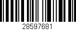 Código de barras (EAN, GTIN, SKU, ISBN): '28597681'