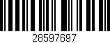Código de barras (EAN, GTIN, SKU, ISBN): '28597697'