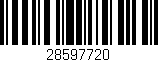 Código de barras (EAN, GTIN, SKU, ISBN): '28597720'