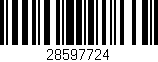 Código de barras (EAN, GTIN, SKU, ISBN): '28597724'