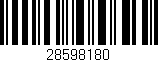 Código de barras (EAN, GTIN, SKU, ISBN): '28598180'
