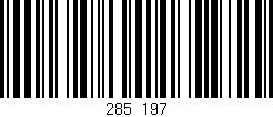 Código de barras (EAN, GTIN, SKU, ISBN): '285/197'