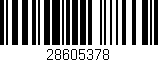Código de barras (EAN, GTIN, SKU, ISBN): '28605378'