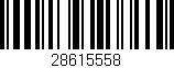 Código de barras (EAN, GTIN, SKU, ISBN): '28615558'