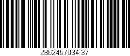 Código de barras (EAN, GTIN, SKU, ISBN): '2862457034.37'