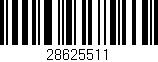 Código de barras (EAN, GTIN, SKU, ISBN): '28625511'