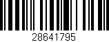 Código de barras (EAN, GTIN, SKU, ISBN): '28641795'