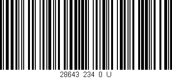 Código de barras (EAN, GTIN, SKU, ISBN): '28643_234_0_U'