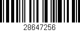 Código de barras (EAN, GTIN, SKU, ISBN): '28647256'