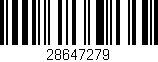 Código de barras (EAN, GTIN, SKU, ISBN): '28647279'