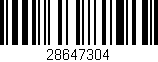 Código de barras (EAN, GTIN, SKU, ISBN): '28647304'