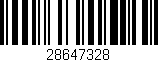 Código de barras (EAN, GTIN, SKU, ISBN): '28647328'