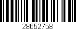 Código de barras (EAN, GTIN, SKU, ISBN): '28652758'