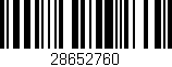 Código de barras (EAN, GTIN, SKU, ISBN): '28652760'