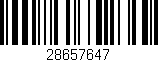 Código de barras (EAN, GTIN, SKU, ISBN): '28657647'