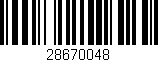 Código de barras (EAN, GTIN, SKU, ISBN): '28670048'