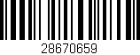 Código de barras (EAN, GTIN, SKU, ISBN): '28670659'