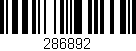 Código de barras (EAN, GTIN, SKU, ISBN): '286892'