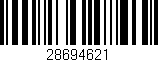 Código de barras (EAN, GTIN, SKU, ISBN): '28694621'