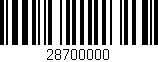 Código de barras (EAN, GTIN, SKU, ISBN): '28700000'