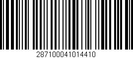 Código de barras (EAN, GTIN, SKU, ISBN): '287100041014410'