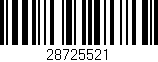 Código de barras (EAN, GTIN, SKU, ISBN): '28725521'