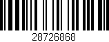Código de barras (EAN, GTIN, SKU, ISBN): '28726868'