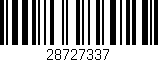 Código de barras (EAN, GTIN, SKU, ISBN): '28727337'