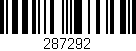 Código de barras (EAN, GTIN, SKU, ISBN): '287292'