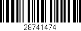 Código de barras (EAN, GTIN, SKU, ISBN): '28741474'