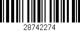 Código de barras (EAN, GTIN, SKU, ISBN): '28742274'